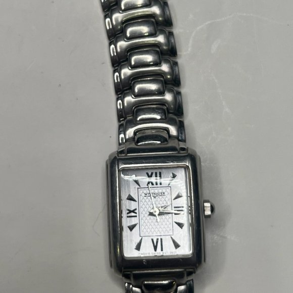 Preowned Wittnauer 9B01 Silver Dial Rectangle Women's Swiss Quartz Watch - Picture 3 of 5